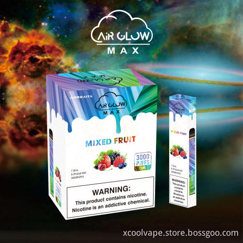Xcool Latest Air glow max disposable vape 3000puffs